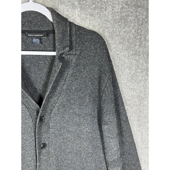 French Connection Wool Blend Button Up Cardigan Sweater Womens Size Medium Gray - Picture 5 of 14
